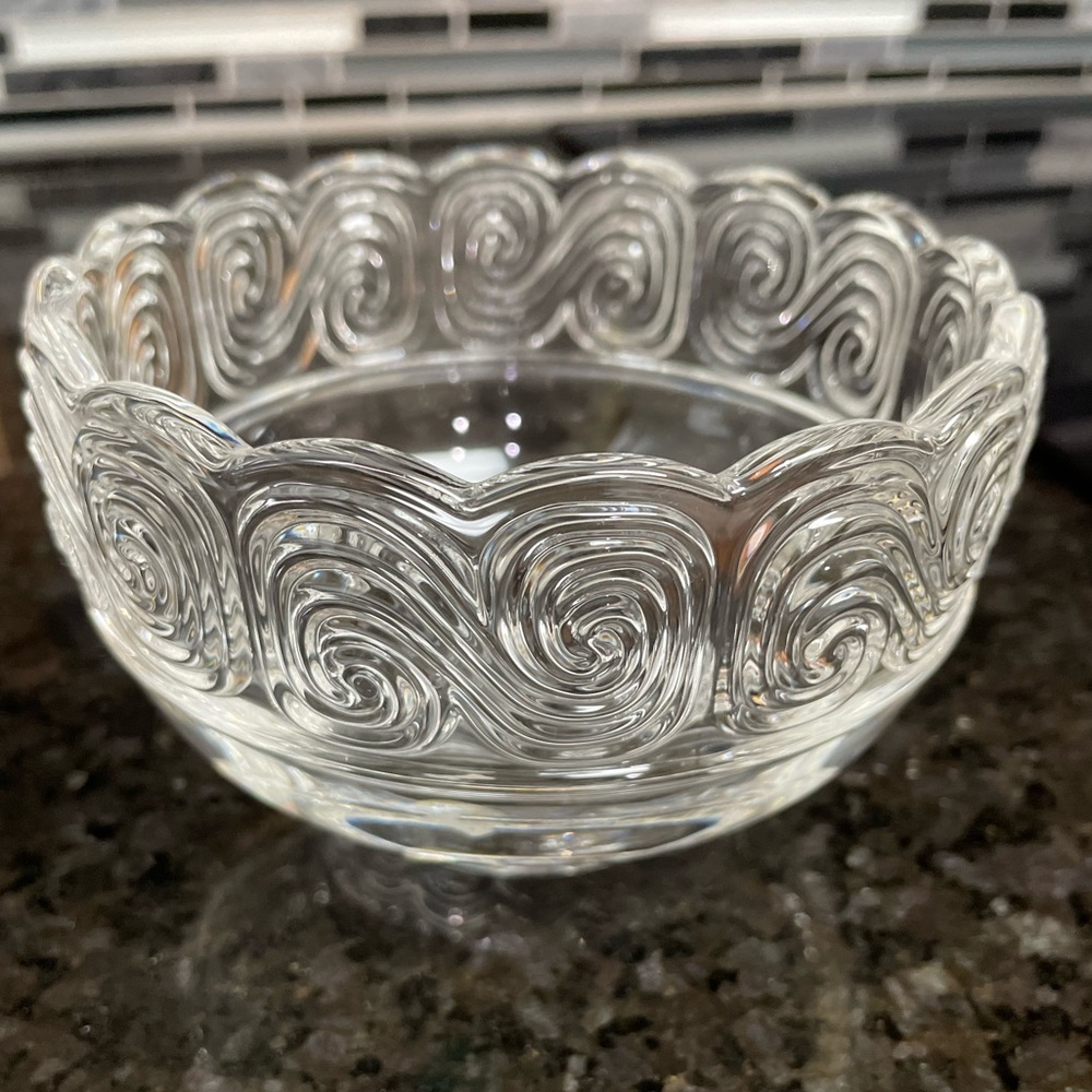 Tiffany & Co Louis Comfort Tiffany collection Crystal swirl Candy Bowl with Tag